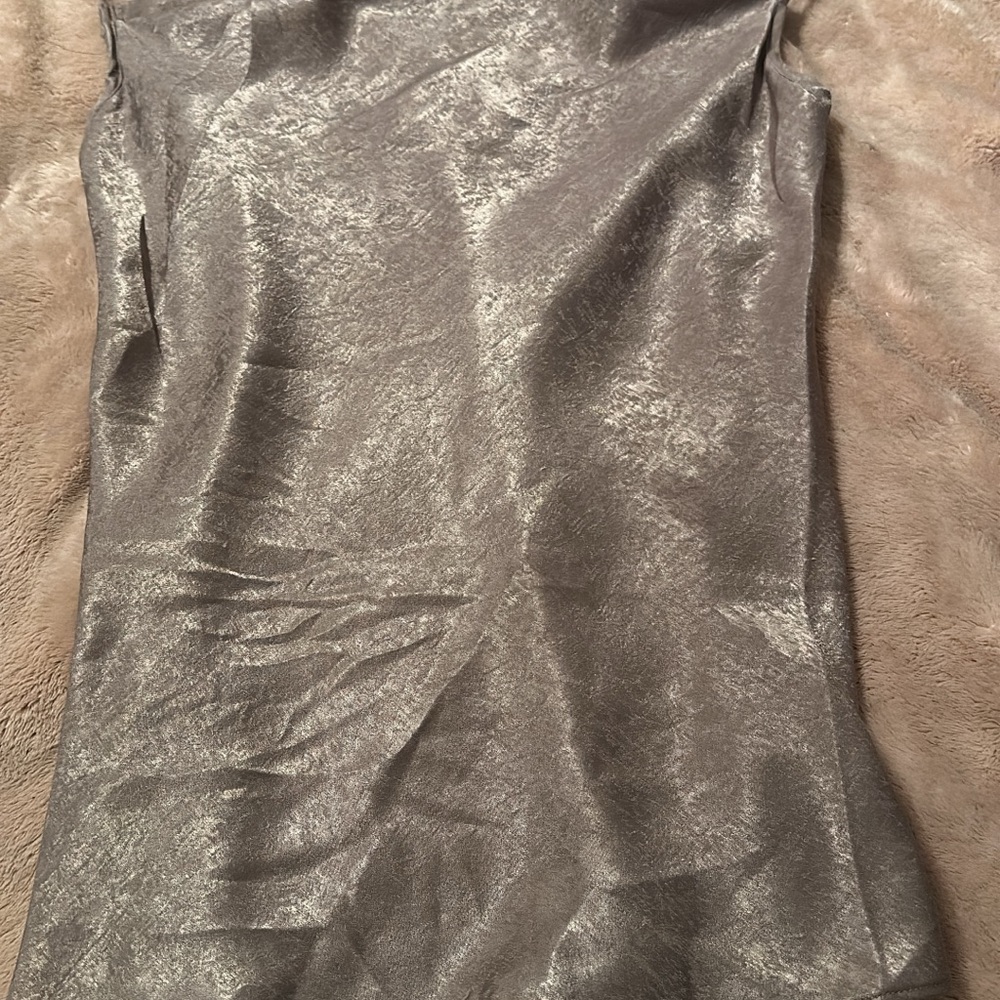 Elegant Silver Sleeveless Top